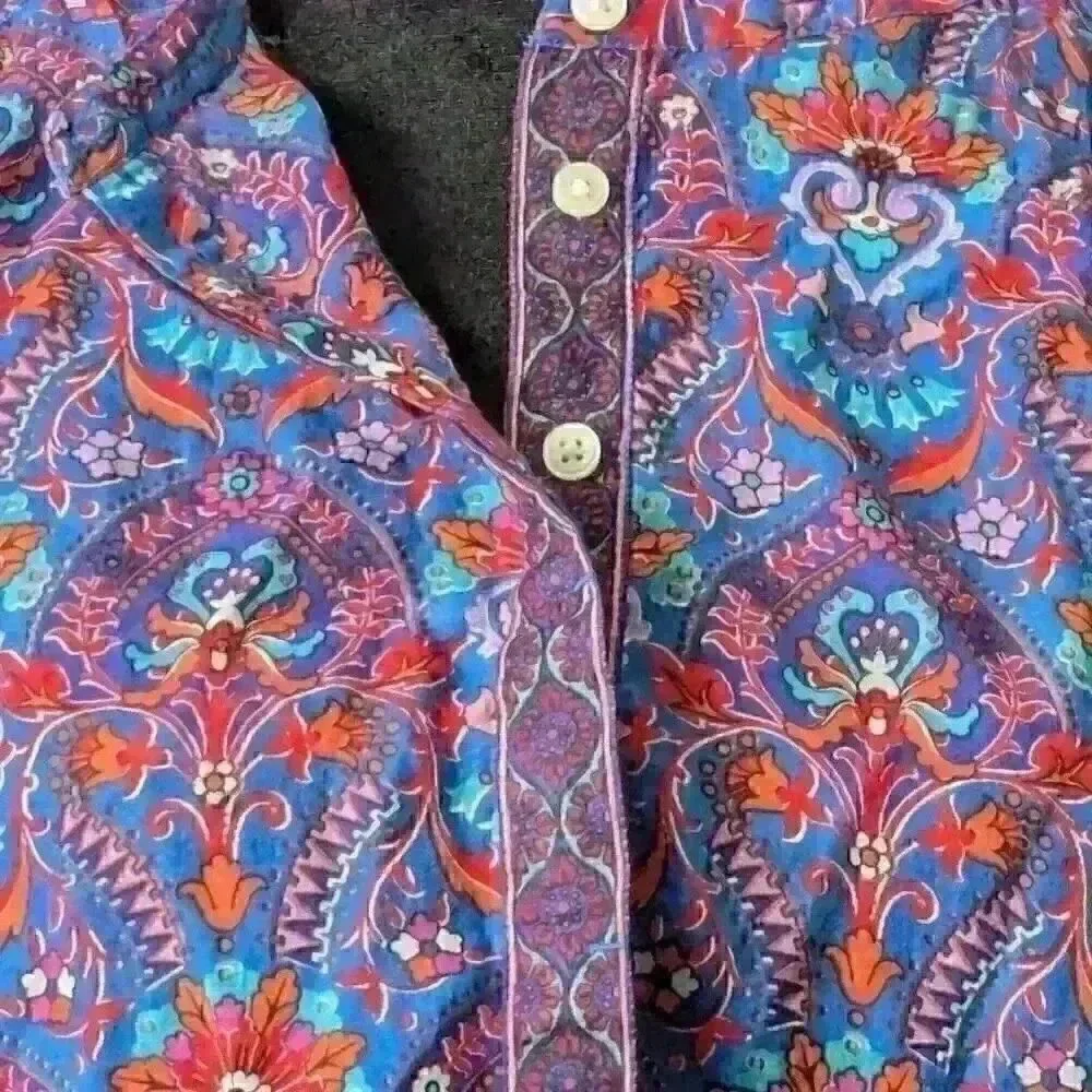 Ann Taylor Loft Boho Style Long Sleeve Blouse -Size S- Light Airy Office wear